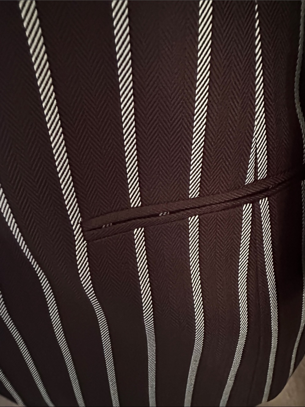 Kasper Black and White Vertical-Stripe Open Blazer - Picture 4 of 13